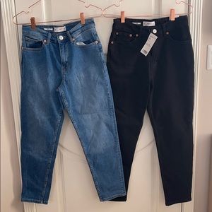 Mango High Waist Ankle Mom Jeans Size 4